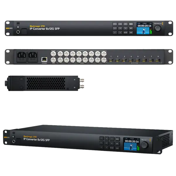 Blackmagic 2110 IP Converter 8x12G SFP Blackmagic 2110 IP Converter 8x12G SFP