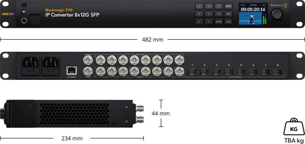 Blackmagic 2110 IP Converter 8x12G SFP 15 blackmagic 2110 ip converter 8x12g sfp@2x