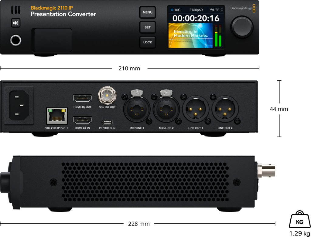 Blackmagic 2110 IP Presentation Converter 20 Blackmagic 2110 IP Presentation Converter