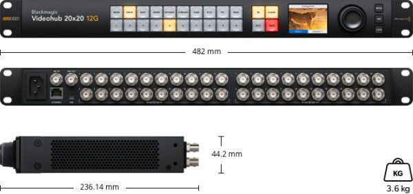 blackmagic videohub 20x20 12g