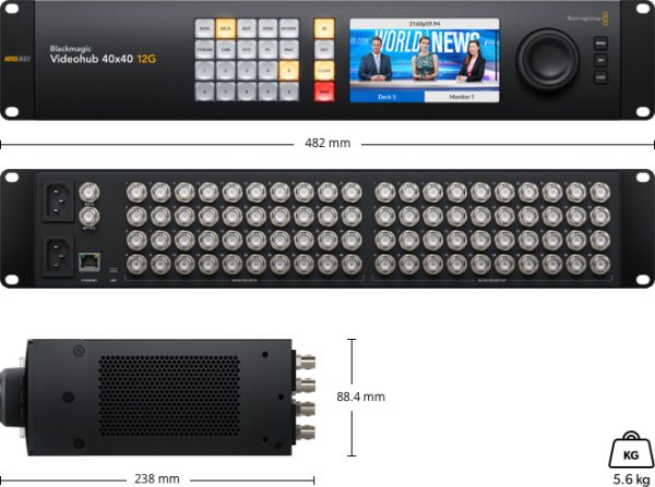 Blackmagic Videohub 40x40 12G 5 Blackmagic Videohub 40x40 12G