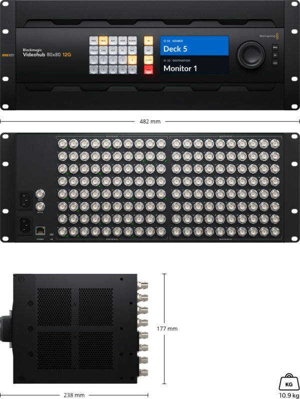Blackmagic Videohub 80x80 12G 4 Blackmagic Videohub 80x80 12G