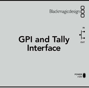 GPI and Tally Interface 9 GPI and Tally Interface