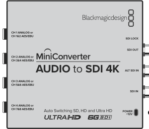 Mini Converter Audio to SDI 4K 10 Mini Converter Audio to SDI 4K