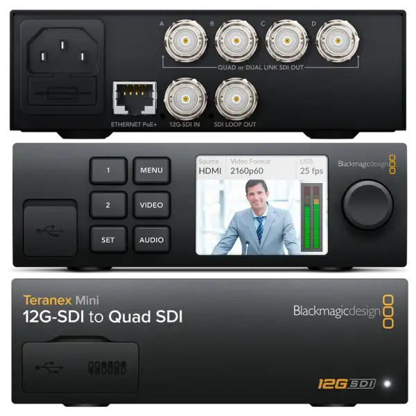 Teranex Mini 12G-SDI to Quad SDI
