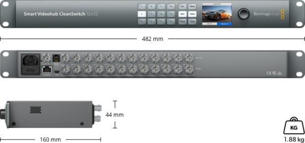 Smart Videohub CleanSwitch 12x12 3 smart videohub cleanswitch 12x12 1
