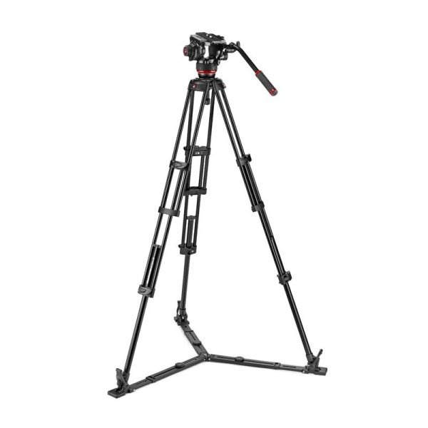 Kit vídeo con trípode aluminio Twin + rótula 504X. Estabilizador ras de suelo 5 manfrotto kit aluminio twin rotula 504x estabilizador ras de suelo
