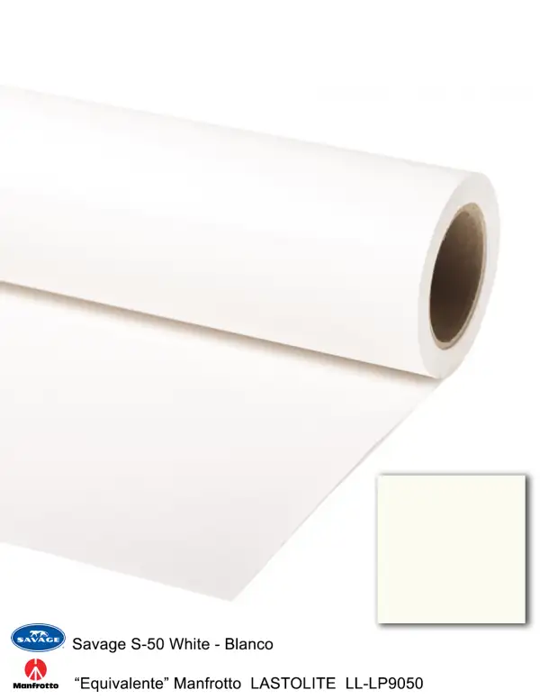 Fondo Savage 1,35m x 11m 11 S 50 White Blanco