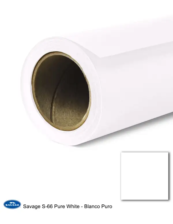 Fondo Savage 1,35m x 11m 12 S 66 Pure White Blanco Puro