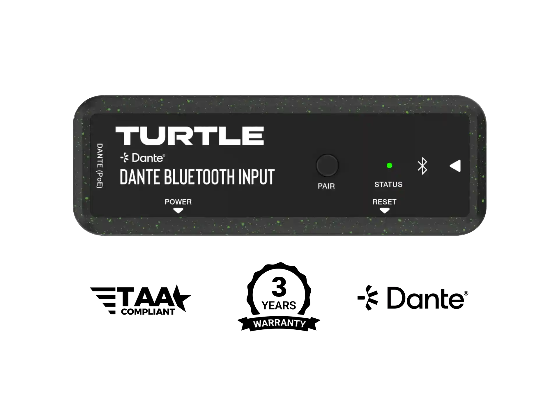 Adaptador de entrada Bluetooth de doble canal Turtle AV Dante