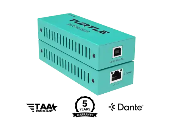 Adaptador de E/S USB de 2 canales Dante Pro TAV-D2USB-PRO
