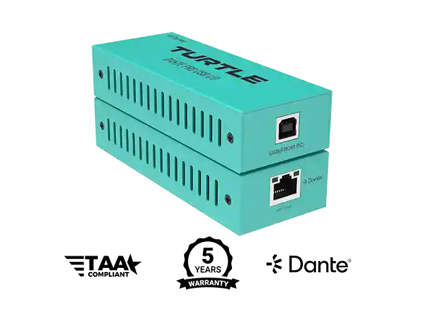 Adaptador de E/S USB de 2 canales Dante Pro TAV-D2USB-PRO