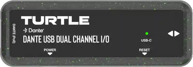 Adaptador de salida analógica XLR de 2 canales Dante con controles de ganancia Turtle AV