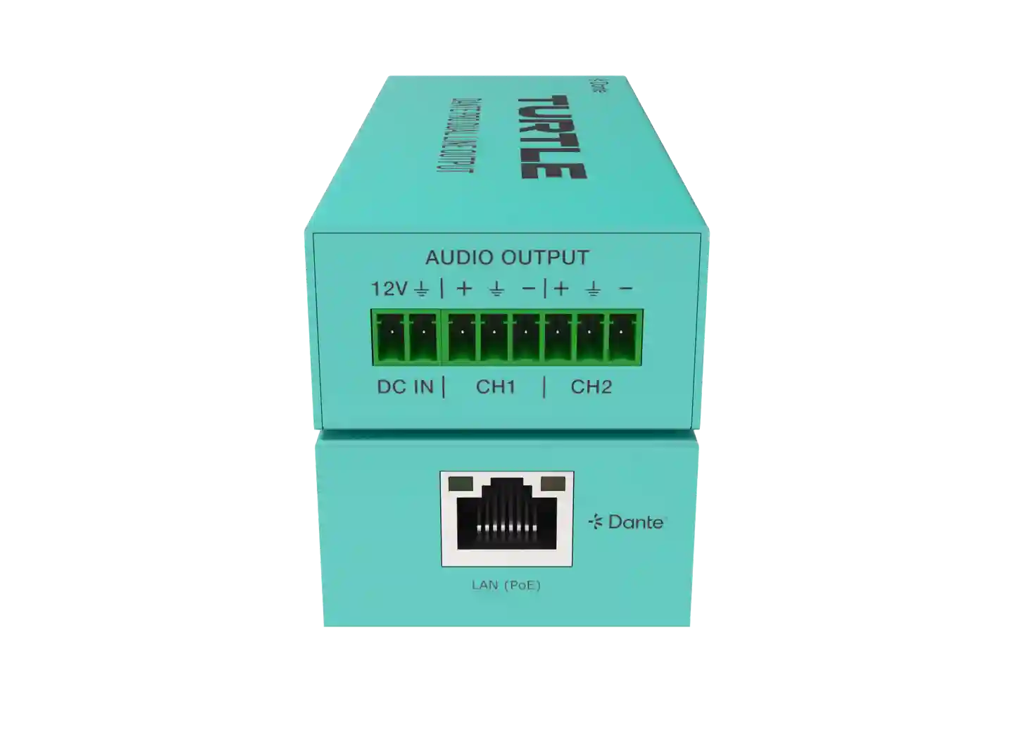Adaptador de salida de línea analógica Dante Pro de 2 canales