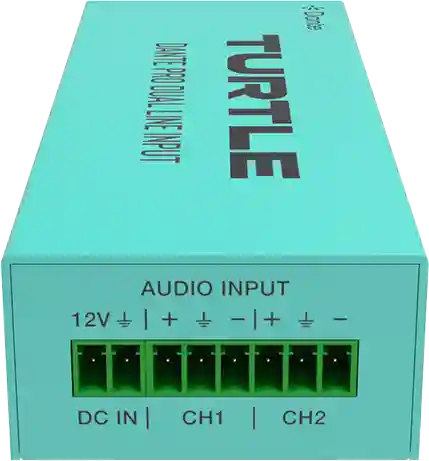 Adaptador de salida analógica XLR de 2 canales Dante con controles de ganancia