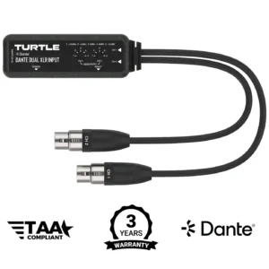 Adaptador de entrada XLR 2 canales a Dante 6 Dante 2CH Analog XLR Input Adapter with Gain Controls