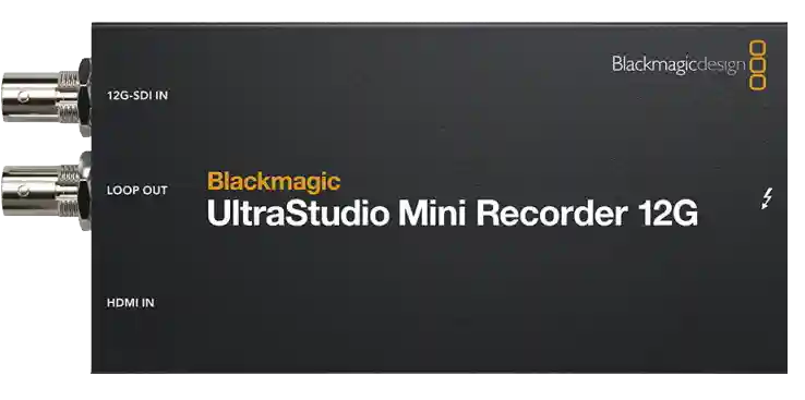 Entradas 12G-SDI y HDMI de la capturadora UltraStudio Mini Recorder 12G