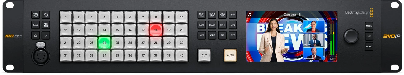 Blackmagic ATEM Monitoring Rack Panel 20 10 Supervisión Rápida de Señales en Bastidores Técnicos de 1U