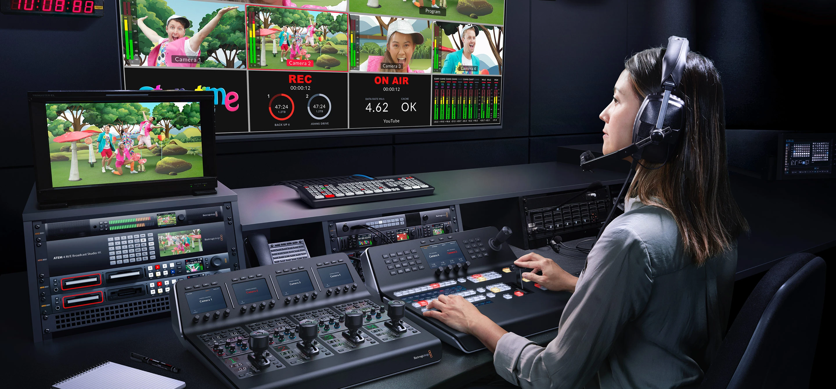 Blackmagic ATEM Micro Panel 10 Superficie Física Profesional para Realizadores Nómadas