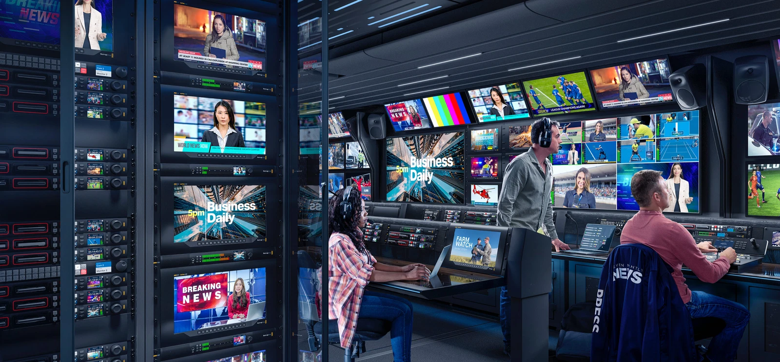 Blackmagic Audio Monitor 12G G3 15 Integración directa en redes de televisión IP SMPTE-2110 10G