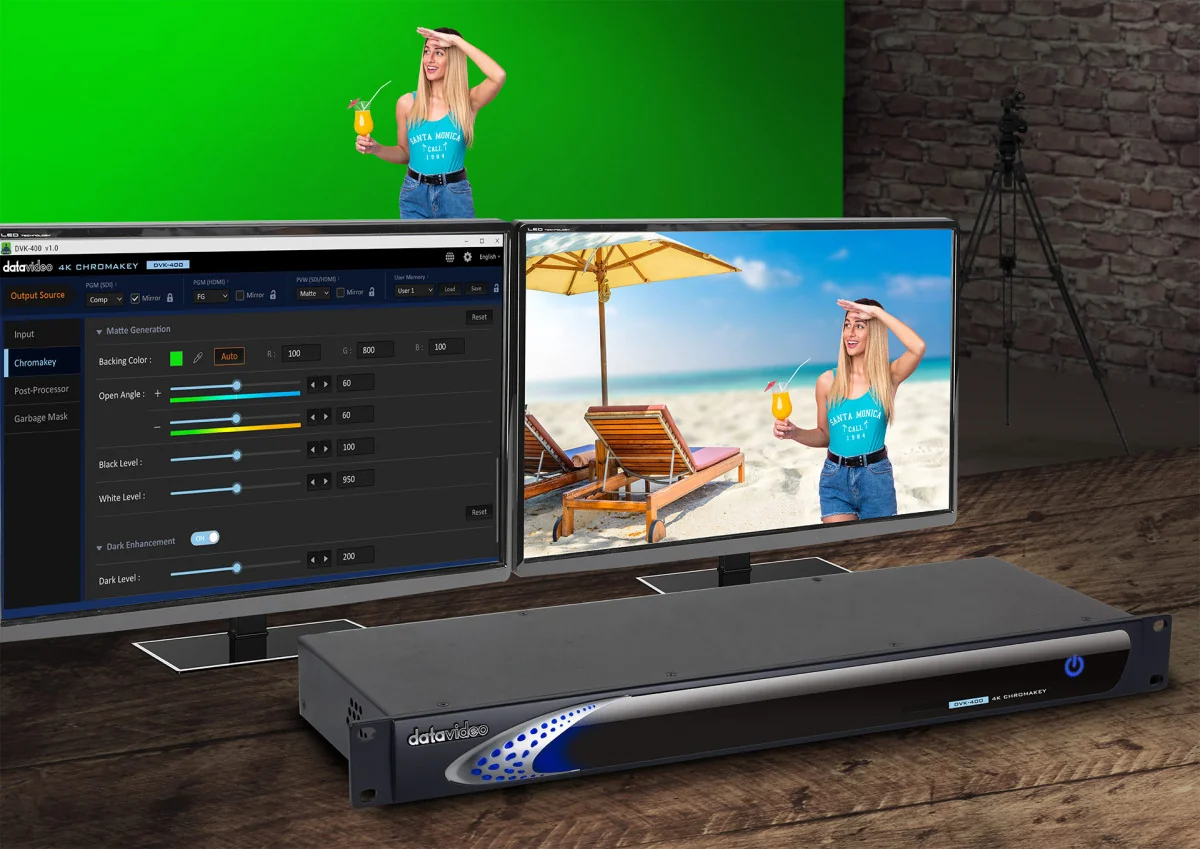 Datavideo DVK-401 - Kit Chroma Keyer 4K DVK-400 con Panel de Control Táctil TPC-700 17 DVK-401 Datavideo en acción