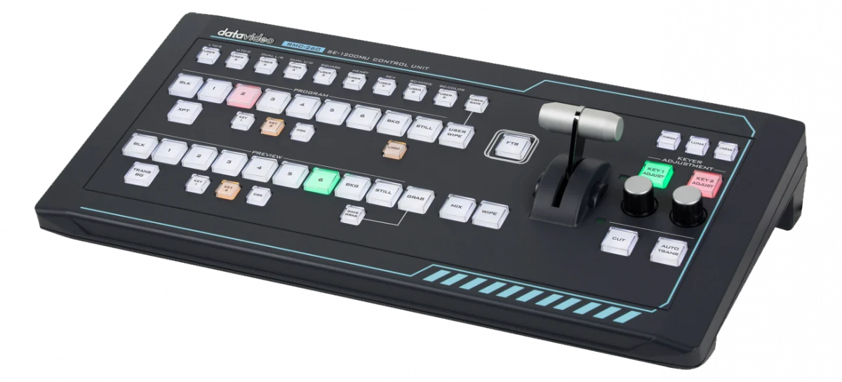 Datavideo RMC-260 - Consola Física de Control Hardware para Switcher SE-1200MU 8 RMC-260 Datavideo en acción