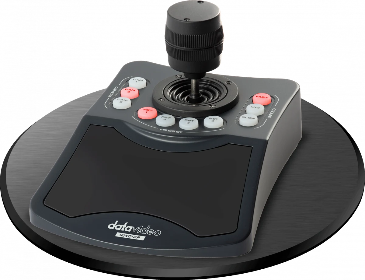 Datavideo RMC-2P - Mando Joystick Compacto para Control de hasta 3 Cámaras PTZ 12 RMC-2P Datavideo en acción