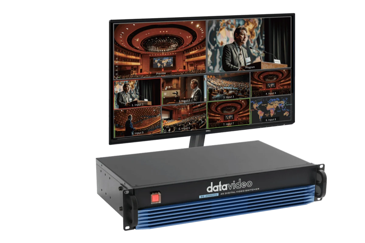 Datavideo SE-4000MU - Unidad Central de Conmutación 4K UHD de 8 Canales para Montaje en Rack 10 SE-4000MU Datavideo en acción