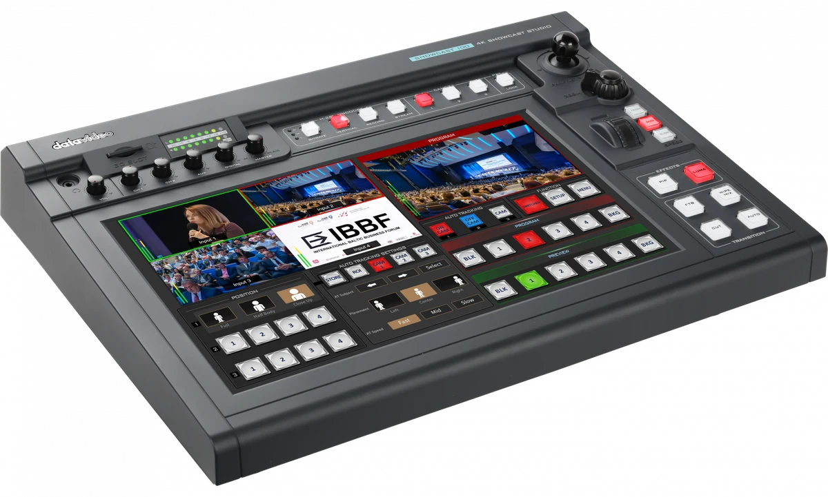 Datavideo SHOWCAST 100 - Estudio de Producción Táctil 4K 7-en-1 con Control PTZ y Streaming 8 SHOWCAST 100 Datavideo en acción