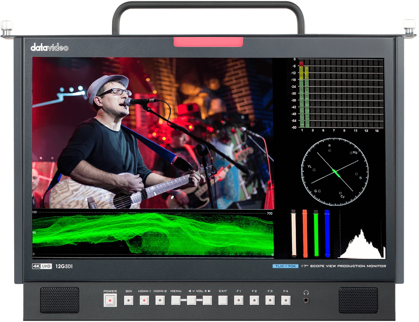 Datavideo TLM-170KM Panel Posterior y Conectores