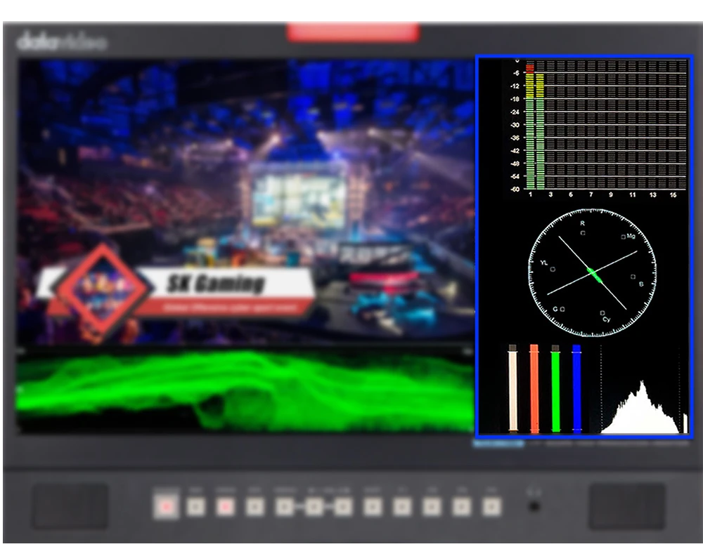 Datavideo TLM-170V Perspectiva de Uso en Rack