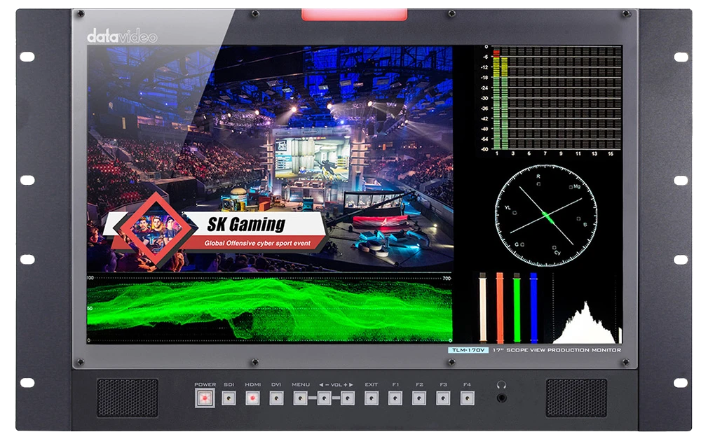 Datavideo TLM-170VR - Monitor de Producción 17.3" Full HD en Rack 7U 10 Datavideo TLM-170VR Monitor Profesional de Producción
