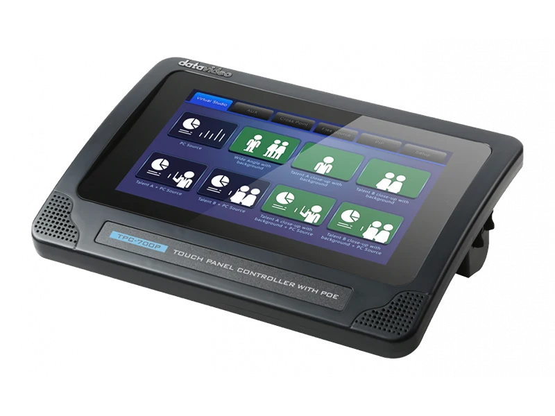 Datavideo TPC-700P - Panel Táctil de Control de 7 Pulgadas con Alimentación PoE 10 TPC-700P Datavideo en acción