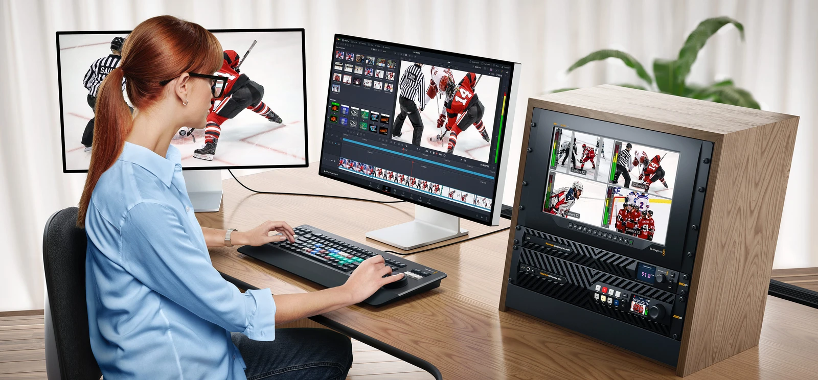 HyperDeck ISO Recorder 100G 22 Compatibilidad nativa con DaVinci Resolve, Final Cut Pro, Premiere Pro y Media Composer