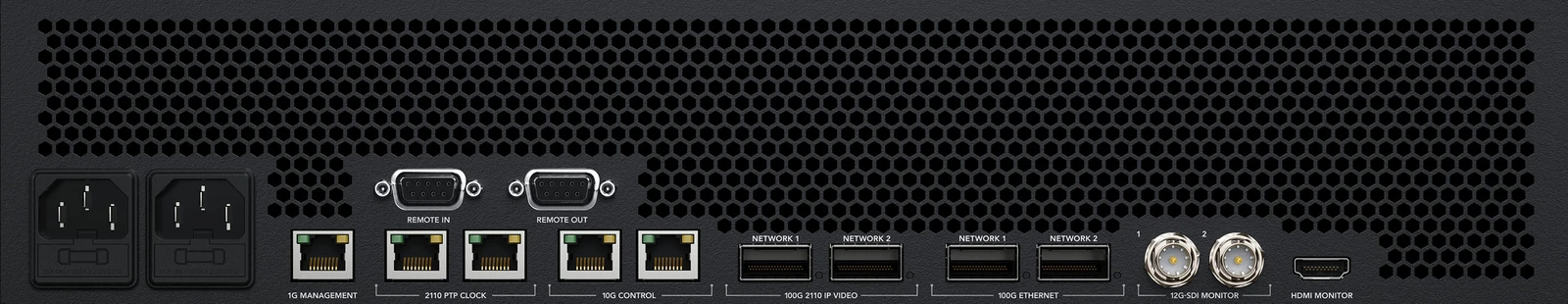 HyperDeck ISO Recorder 100G 17 Redundancia broadcast total SMPTE 2022-7, reloj PTP y doble fuente de alimentación