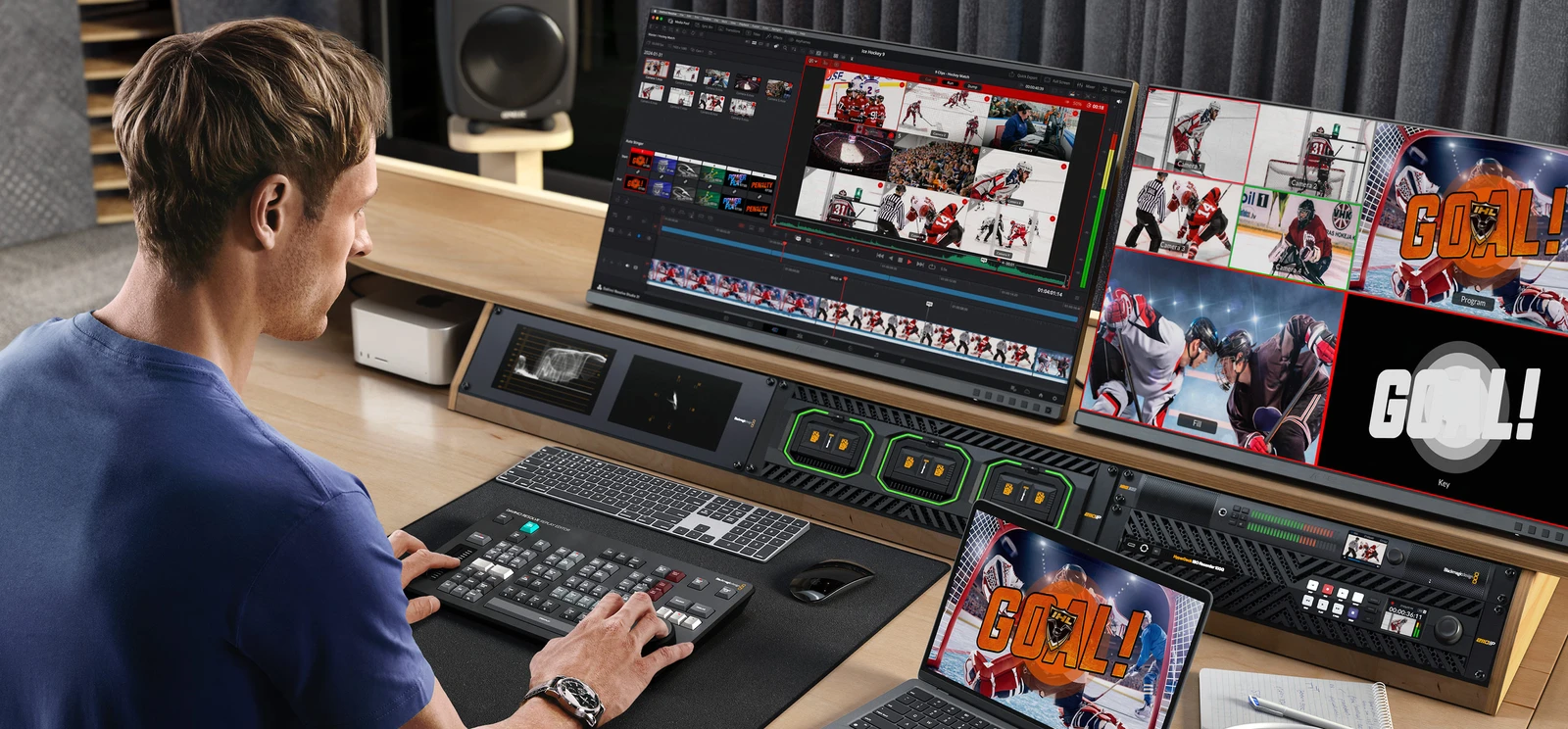 HyperDeck ISO Recorder 100G 18 Sistema de repeticiones instantáneas en directo con DaVinci Resolve Replay