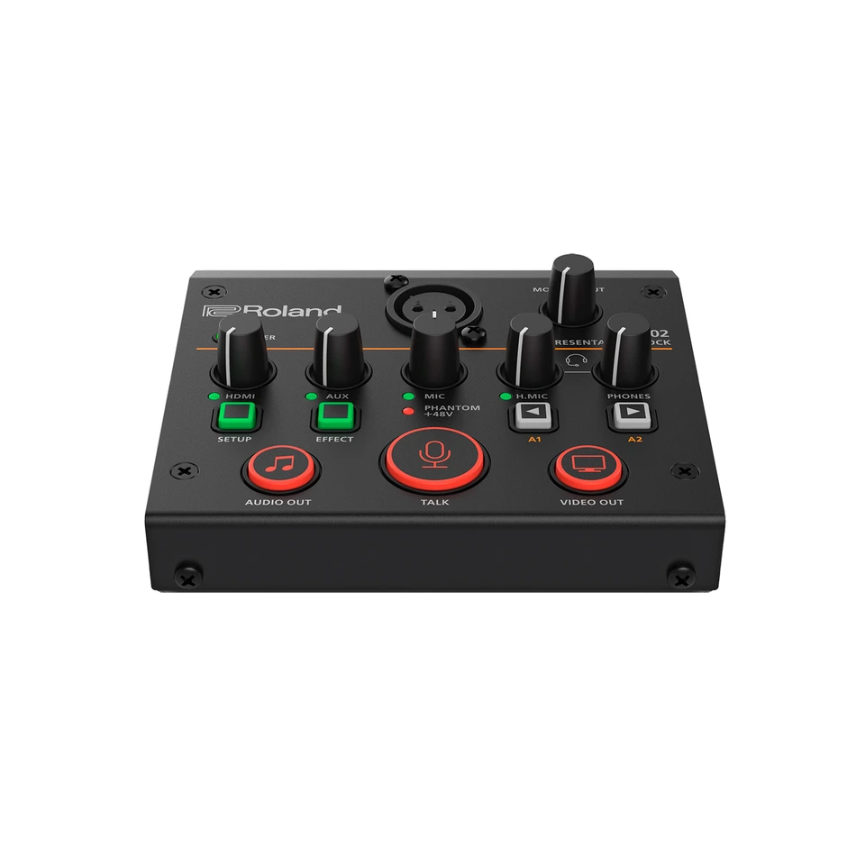 Conectividad HDMI, XLR y USB-C del Roland UVC-02