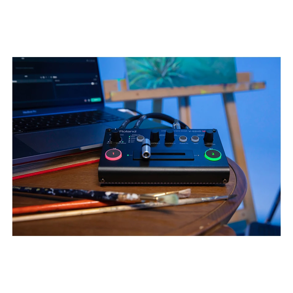 Topología de Conexiones HDMI, USB-C y Audio del Roland V-02HD MK II