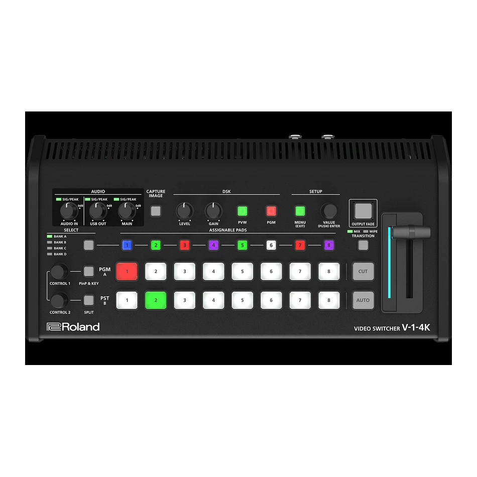 Roland V-1-4K 13 Conexiones HDMI 2.0 y USB-C del Roland V-1-4K