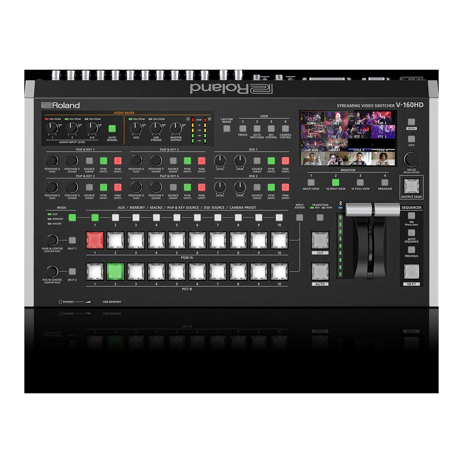 Roland V-160HD 15 Consola Roland V-160HD Vista Superior y Mandos