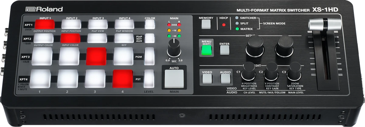 Roland XS-1HD 12 Roland XS-1HD Matriz Conmutadora Multiformato HDMI 4x4