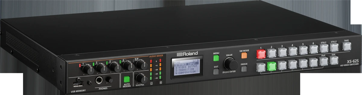 Roland XS-62S 11 Roland XS-62S Conmutador Matriz 1U Rack con Control PTZ