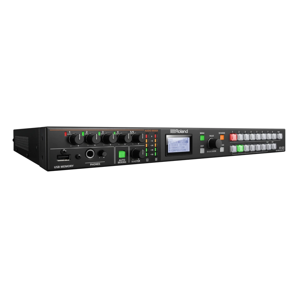 Roland XS-62S 14 Perspectiva Diagonal del Chasis Metálico 1U de Rack del Roland XS-62S