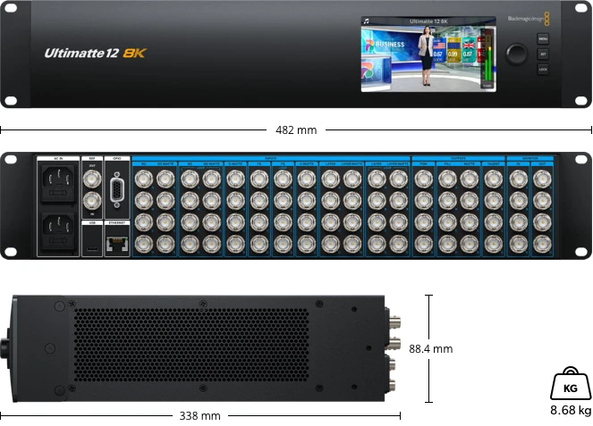 Blackmagic Ultimatte 12 8K 19 Especificaciones Blackmagic Ultimatte 12 8K