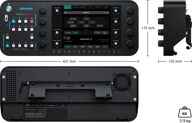 Blackmagic Ultimatte Smart Remote 4 G2 18 Especificaciones Blackmagic Ultimatte Smart Remote 4 G2