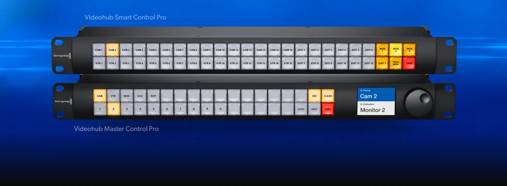 Blackmagic Videohub 40x40 12G 13 Teclado Numérico y Mando de Búsqueda