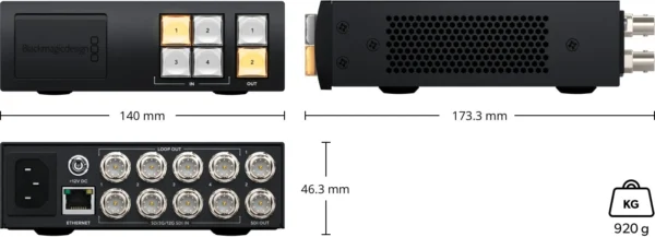Blackmagic Videohub Mini 4x2 12G 3 videohub mini 4x2 12g specs