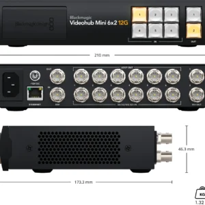 Blackmagic Videohub Mini 6x2 12G 7 Blackmagic Videohub Mini 6x2 12G - Imagen 4