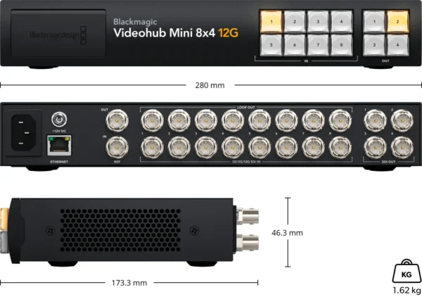 Blackmagic Videohub Mini 8x4 12G 3 videohub mini 8x4 12g specs
