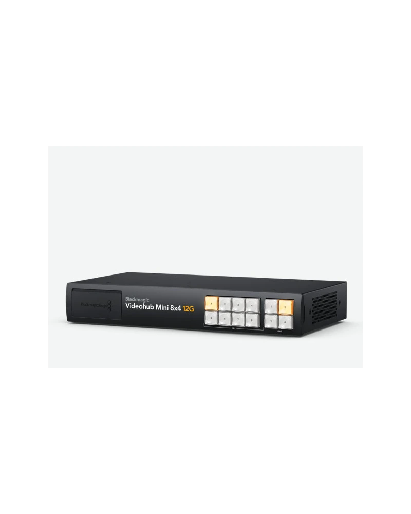 Blackmagic Videohub Mini 8x4 12G 10 Formato Portátil 2/3 de Rack